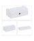 relaxdays Schreibtisch-Organizer weiß Bambus 4 Fächer 27,5 x 15,0 x 11,0 cm