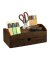 relaxdays Schreibtisch-Organizer braun Bambus 4 Fächer 27,5 x 15,0 x 11,0 cm