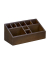 relaxdays Schreibtisch-Organizer braun Bambus 10 Fächer 23,0 x 10,0 x 10,0 cm
