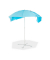 relaxdays Sonnenschirm Strandmuschel rund blau