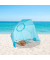 relaxdays Sonnenschirm Strandmuschel rund blau