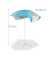 relaxdays Sonnenschirm Strandmuschel rund blau
