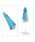 relaxdays Sonnenschirm Strandmuschel rund blau