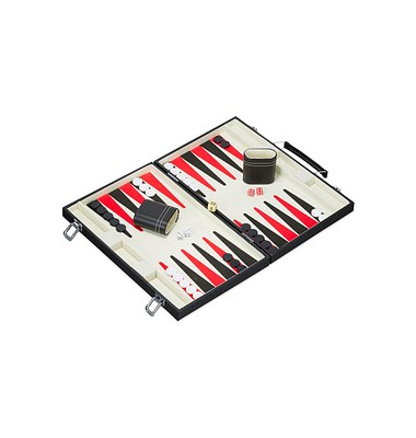 relaxdays Backgammon Koffer Brettspiel