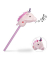 relaxdays Steckenpferd Einhorn rosa, lila