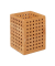 relaxdays Stiftehalter braun Bambus 9,0 x 9,0 x 11,0 cm
