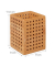 relaxdays Stiftehalter braun Bambus 9,0 x 9,0 x 11,0 cm