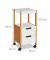 relaxdays Servierwagen braun 30,0 x 30,0 x 69,0 cm