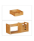 relaxdays Schreibtisch-Organizer braun 80,5 x 19,0 x 21,0 cm