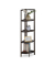 relaxdays Eckregal Bambus dunkelbraun 28,0 x 28,0 x 120,0 cm
