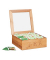 relaxdays Teebox braun 22,0 x 22,0 cm