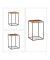Beistelltisch 10024711_0, 46/50/55,5cm (H), 30/33/35,5cmx30/33/35,5cm (BxT), rechteckig, braun / braun