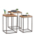 Beistelltisch 10024711_0, 46/50/55,5cm (H), 30/33/35,5cmx30/33/35,5cm (BxT), rechteckig, braun / braun