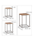 Beistelltisch 10024711_0, 46/50/55,5cm (H), 30/33/35,5cmx30/33/35,5cm (BxT), rechteckig, braun / braun