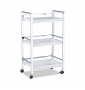 relaxdays Servierwagen weiß 45,0 x 29,0 x 77,5 cm