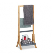 relaxdays Handtuchständer braun