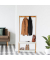 relaxdays Kleiderständer braun Holz 4 Haken 70,5 x 150,0 cm