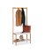 relaxdays Kleiderständer braun Holz 4 Haken 70,5 x 150,0 cm