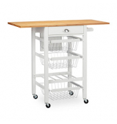 relaxdays Servierwagen braun 60,0 x 49,0 x 89,0 cm
