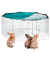 relaxdays Freilaufgehege silber 55,0 cm