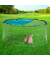 relaxdays Freilaufgehege silber 55,0 cm