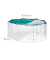 relaxdays Freilaufgehege silber 55,0 cm