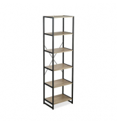 relaxdays Beistellregal braun, schwarz 50,0 x 35,0 x 180,0 cm