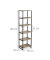 relaxdays Beistellregal braun, schwarz 50,0 x 35,0 x 180,0 cm