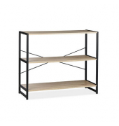 relaxdays Beistellregal braun, schwarz 95,0 x 35,0 x 80,0 cm