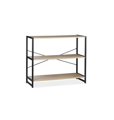 relaxdays Beistellregal braun, schwarz 95,0 x 35,0 x 80,0 cm