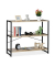 relaxdays Beistellregal braun, schwarz 95,0 x 35,0 x 80,0 cm