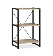 relaxdays Beistellregal braun, schwarz 50,0 x 35,0 x 80,0 cm
