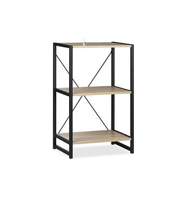 relaxdays Beistellregal braun, schwarz 50,0 x 35,0 x 80,0 cm