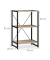 relaxdays Beistellregal braun, schwarz 50,0 x 35,0 x 80,0 cm