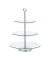 relaxdays Etagere transparent/silber 40,0 cm