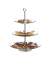 relaxdays Etagere transparent/silber 40,0 cm