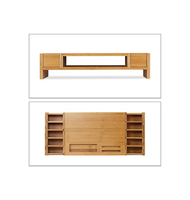 relaxdays Monitorständer braun