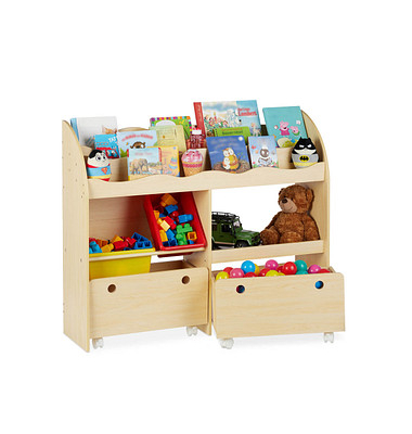 relaxdays Kinderregal Holzoptik 108,0 x 29,0 x 88,0 cm