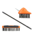 relaxdays Fugenbürsten-Set schwarz/orange Kunststoff