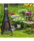 relaxdays Terrassenofen schwarz