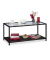 Couchtisch, 42cm (H), 100x50cm (BxT), rechteckig, transparent / schwarz