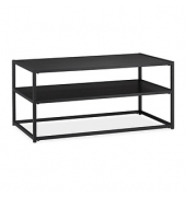 Couchtisch, 42cm (H), 90x50cm (BxT), rechteckig, schwarz / schwarz