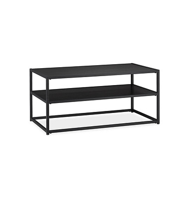 Couchtisch, 42cm (H), 90x50cm (BxT), rechteckig, schwarz / schwarz