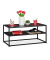 Couchtisch, 42cm (H), 90x50cm (BxT), rechteckig, schwarz / schwarz