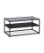 Couchtisch, 42cm (H), 90x50cm (BxT), rechteckig, transparent / schwarz