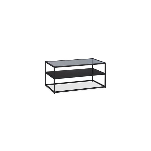 4052025267896 - Couchtisch Ablage aus mdf Glas & Metall modernes Design edler Wohnzimmertisch hbt 42x90x50 cm schwarz - Relaxdays 4052025267896 - Couchtisch Ablage aus mdf Glas & Metall modernes Design edler Wohnzimmertisch hbt 42x90x50 cm schwarz - Relaxdays