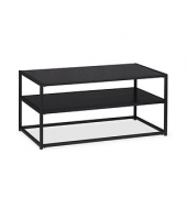 Couchtisch, 42cm (H), 90x50cm (BxT), rechteckig, schwarz / schwarz
