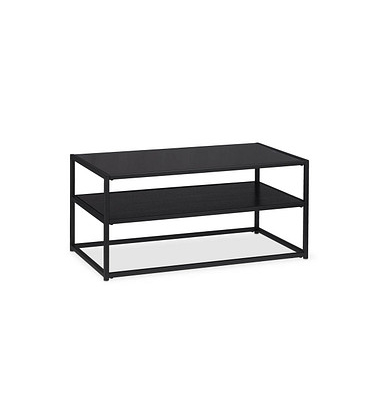 Couchtisch, 42cm (H), 90x50cm (BxT), rechteckig, schwarz / schwarz