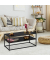 Couchtisch, 42cm (H), 90x50cm (BxT), rechteckig, schwarz / schwarz