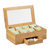 relaxdays Teebox braun 33,0 x 20,0 cm